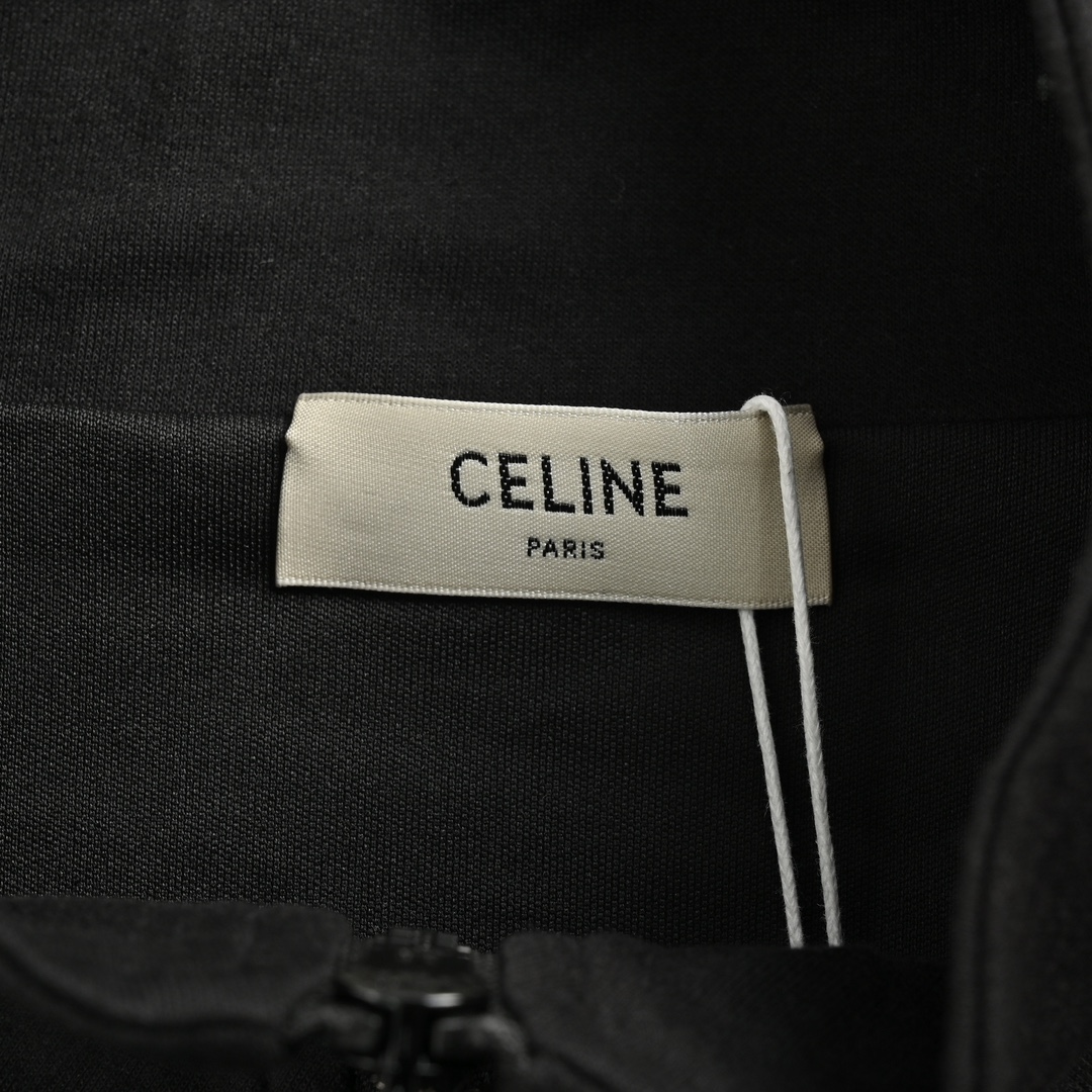 Celine/赛琳 23Fw 刺绣小标红边织带套装外套