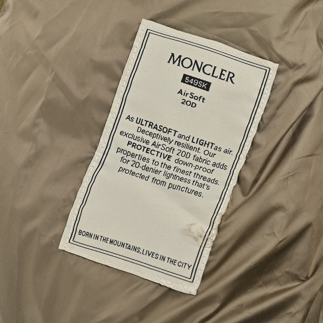 Moncler /蒙口 23Fw BESBRE 皮拉链短款羽绒服