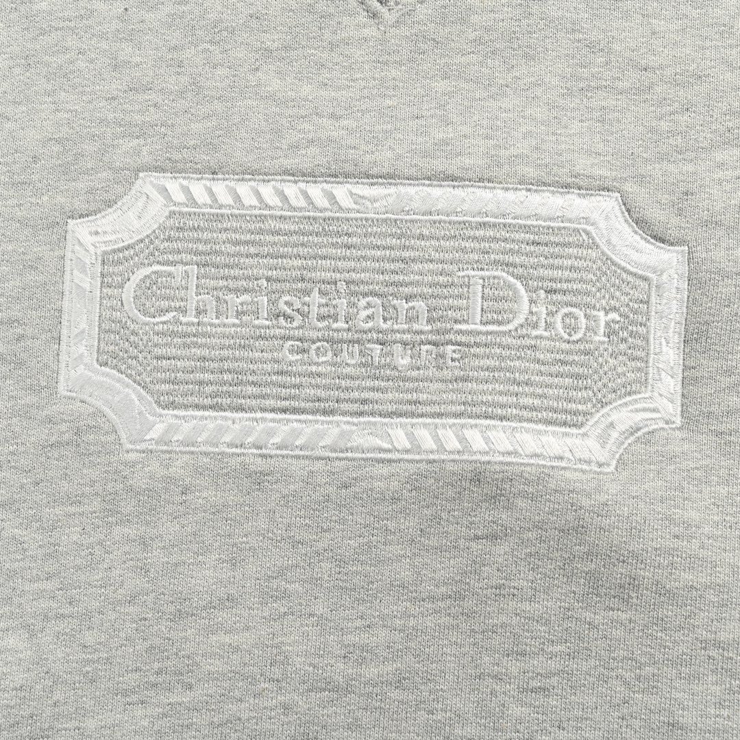 Dior/迪奥 22Fw 银标刺绣logo圆领卫衣