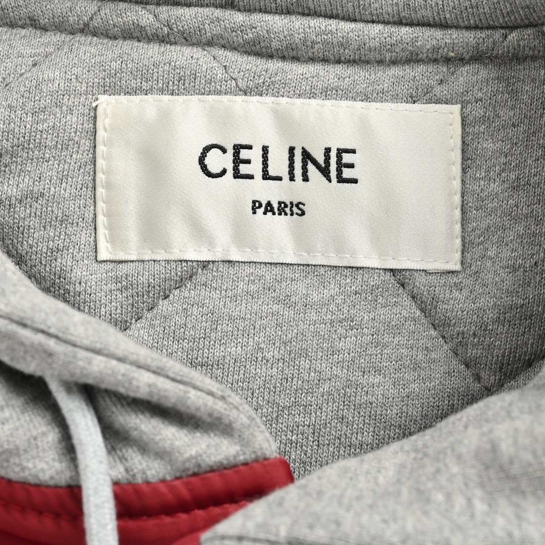 Celine/赛琳 23Fw 刺绣字母连帽棉服外套