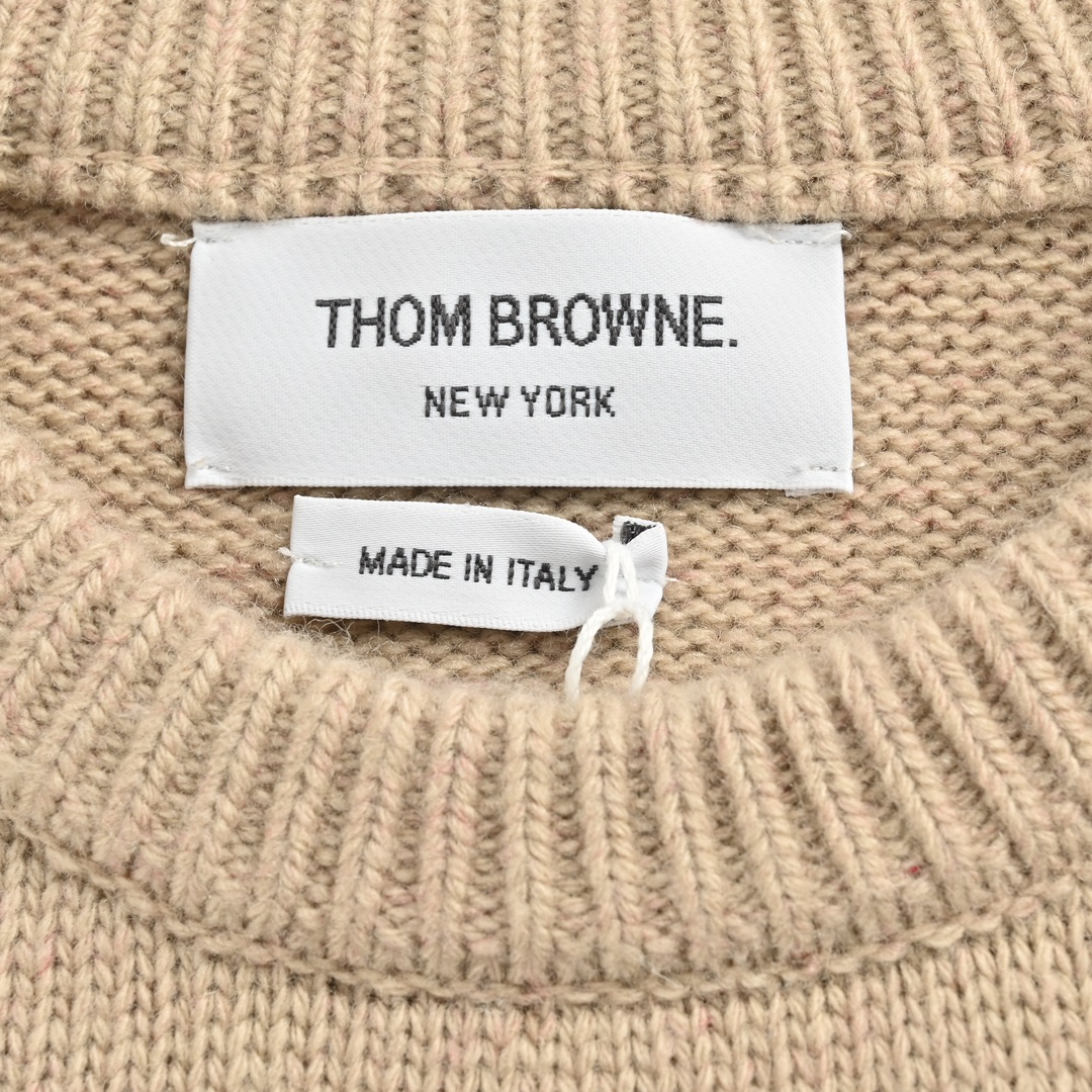 Thom Browne /汤姆布朗 23Fw 加厚羊毛圆领毛衣