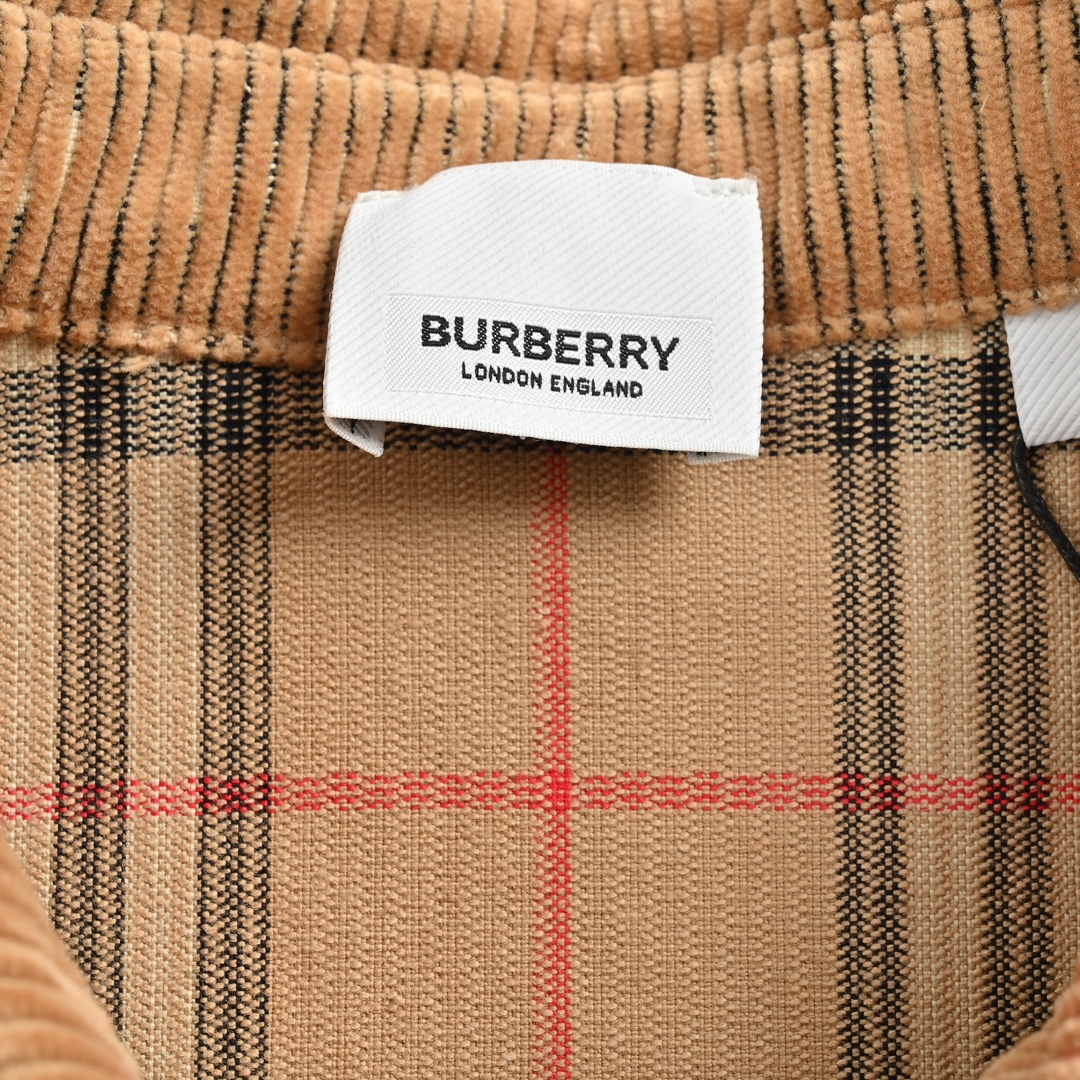 Burberry/巴宝莉 23Fw 灯芯绒格纹夹克外套