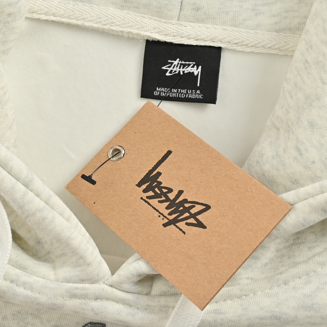 Stussy/斯图西 25Fw 刺绣加绒字母连帽卫衣