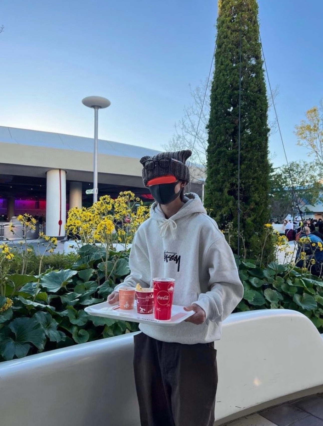 #Stussy/斯图西 25Fw 刺绣加绒字母连帽卫衣 上身效果