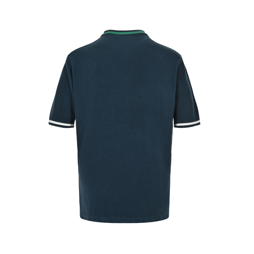 Gucci/古驰 24ss 口袋刺绣针织Polo短袖