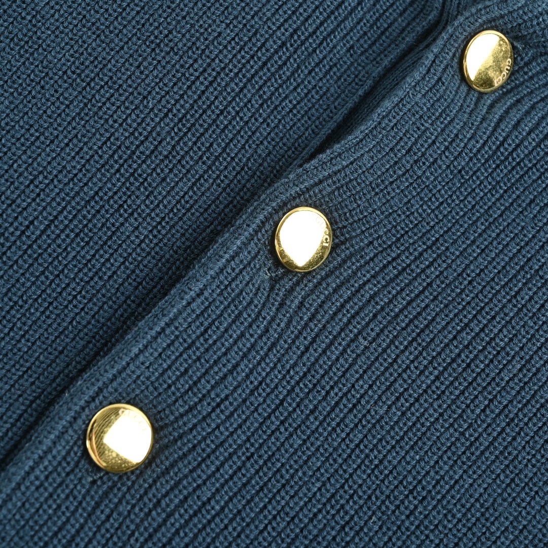 Gucci/古驰 24ss 口袋刺绣针织Polo短袖