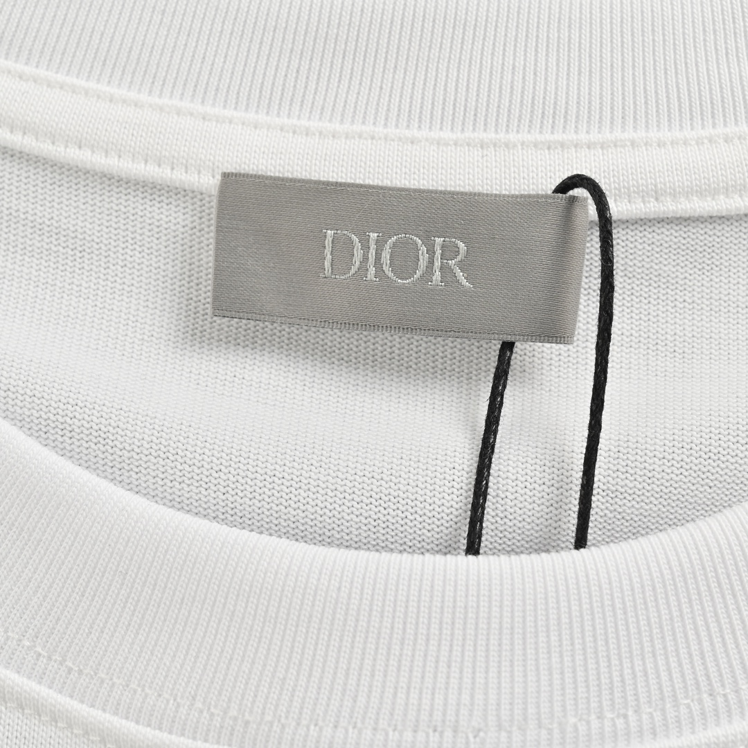 Dior/ 迪奥 24ss 1947刺绣短袖 320克紧密平纹双纱大白面料