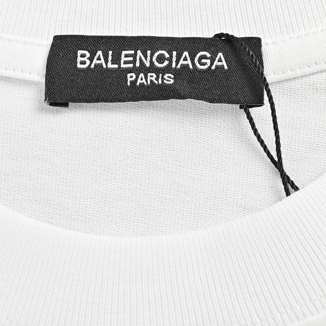 140 Balenciaga /巴黎世家 24ss 斑驳双B印花短袖 纯棉柔软面料