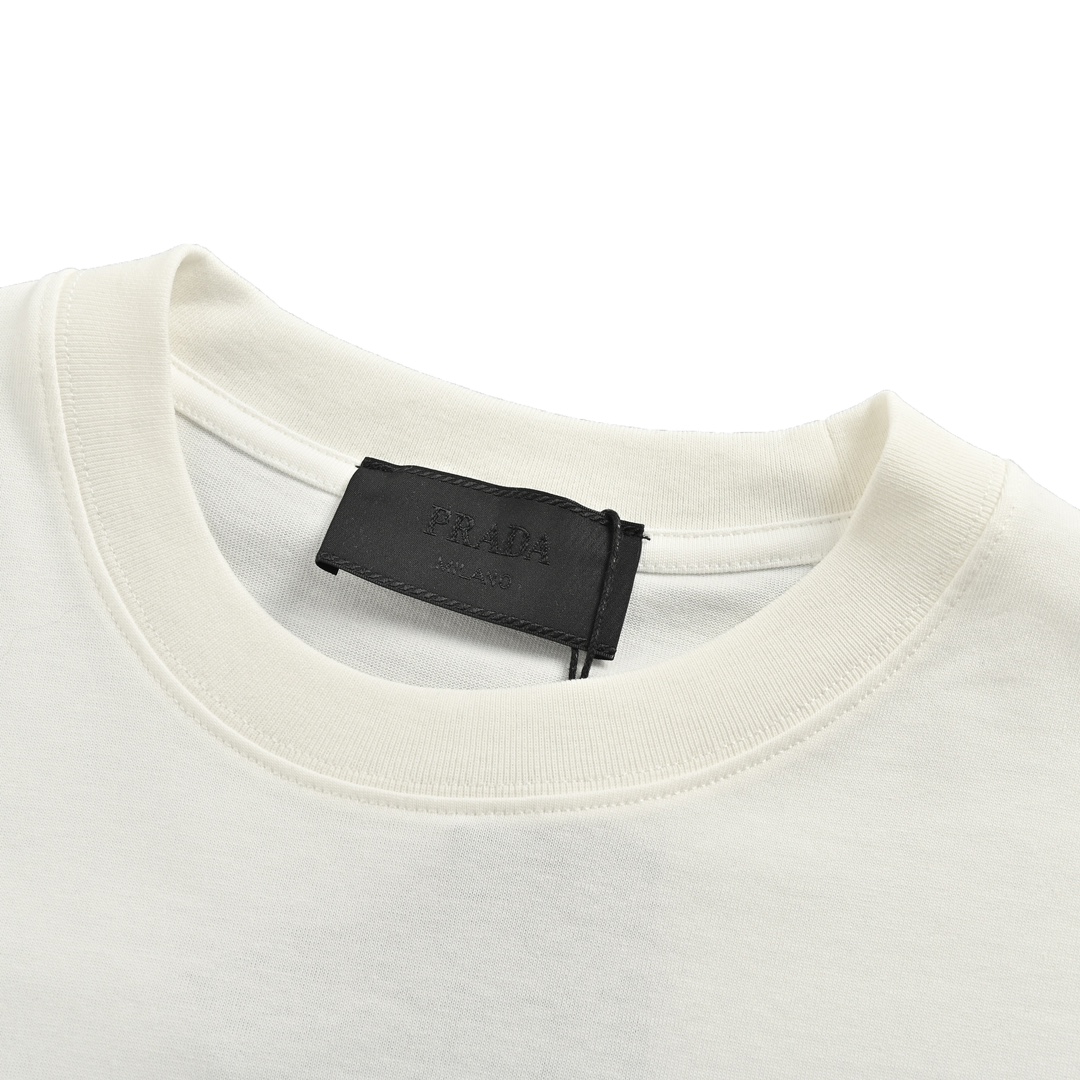 Prada/普拉达 21ss 经典红色硅胶饰条短袖