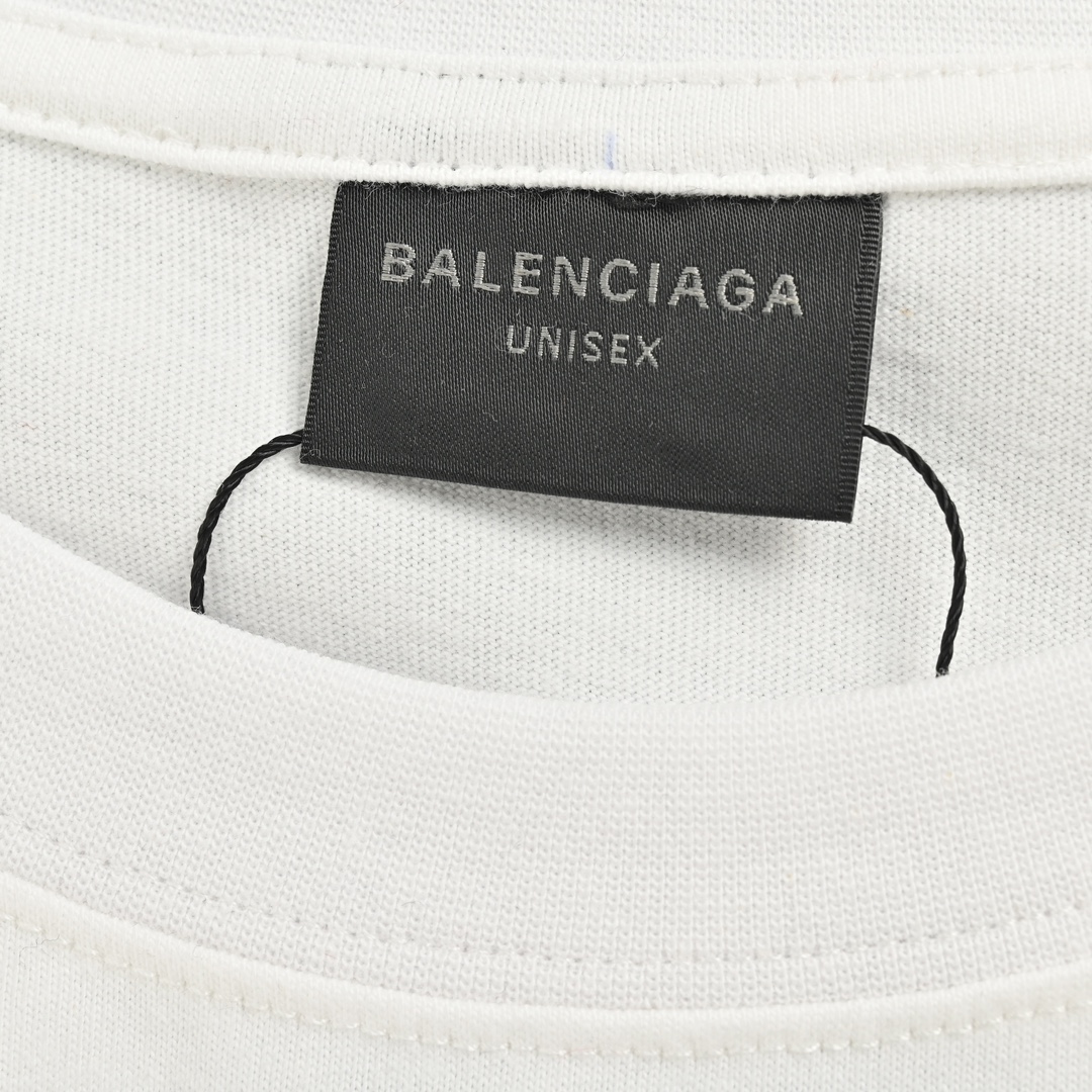 Balenciaga/巴黎世家 24ss 度假风后背字母印花短袖