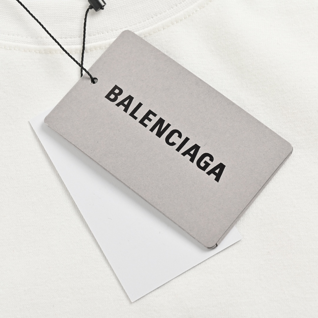 Balenciaga/巴黎世家 24ss 度假风后背字母印花短袖