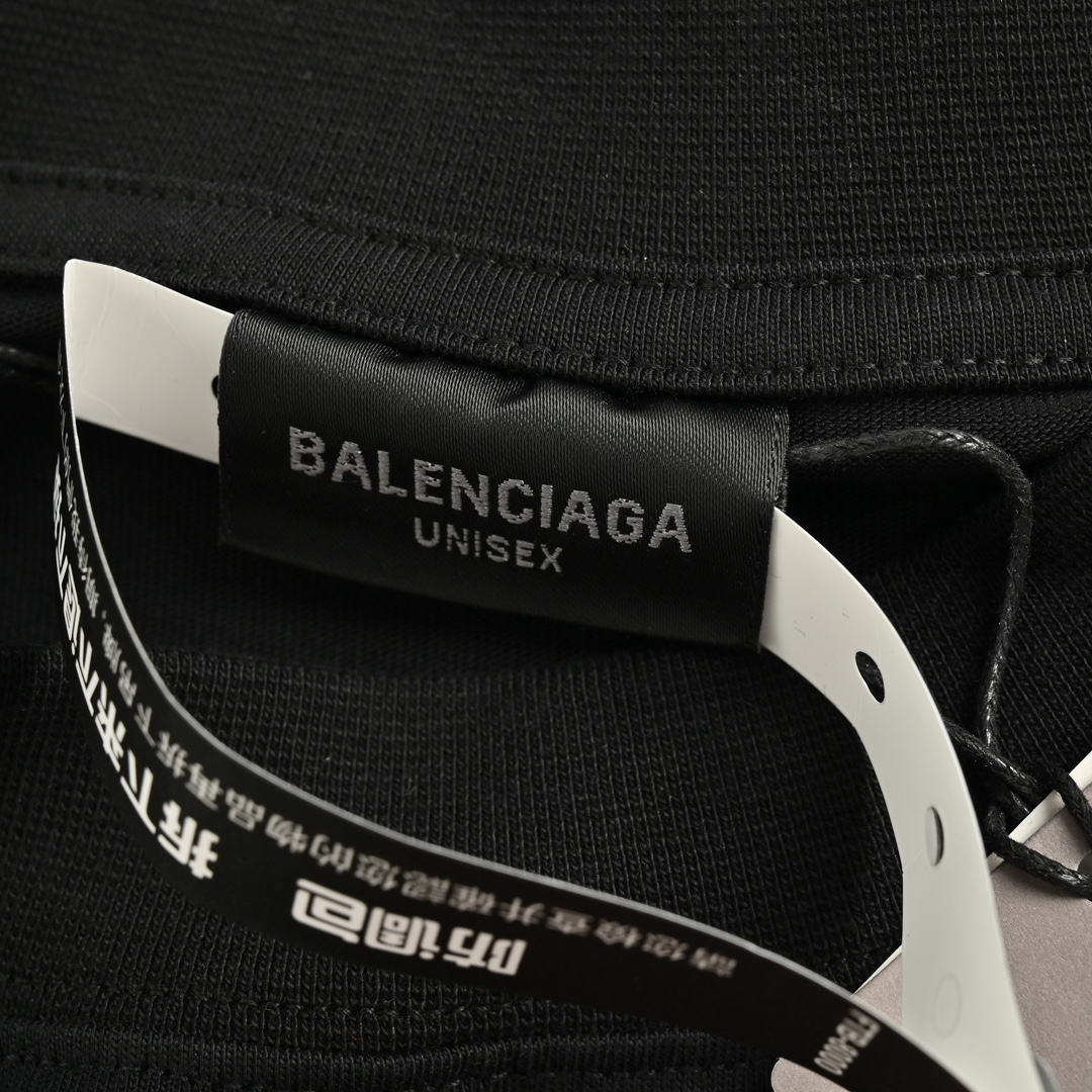 160 Balenciaga/巴黎世家 扎染双B印花水洗做旧短袖