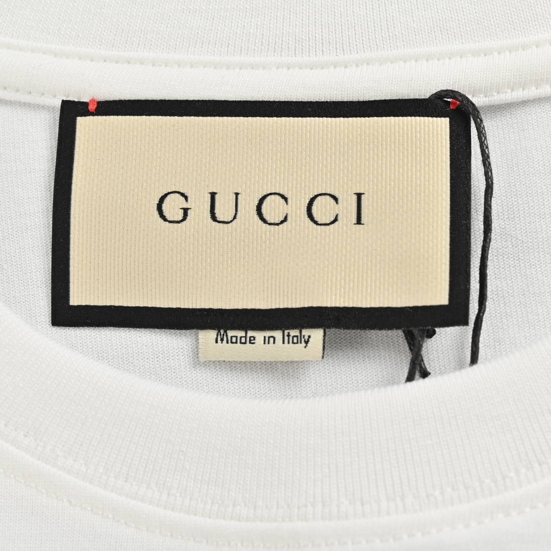 Gucci/古驰 24ss 火焰字母logo印花短袖