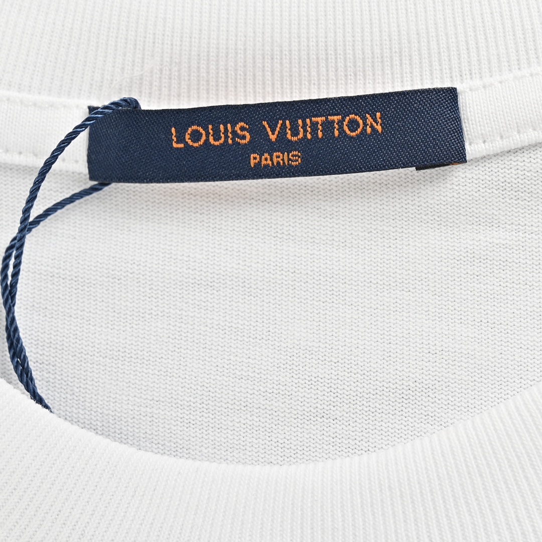 Louis Vuitton/路易威登 24ss 刺绣字母印花短袖黑色 白色