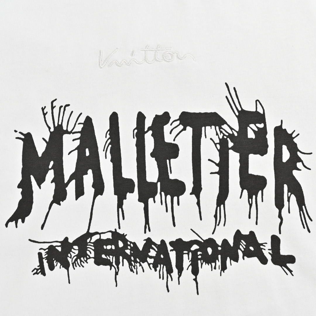 Louis Vuitton/路易威登 24ss 刺绣字母印花短袖黑色 白色