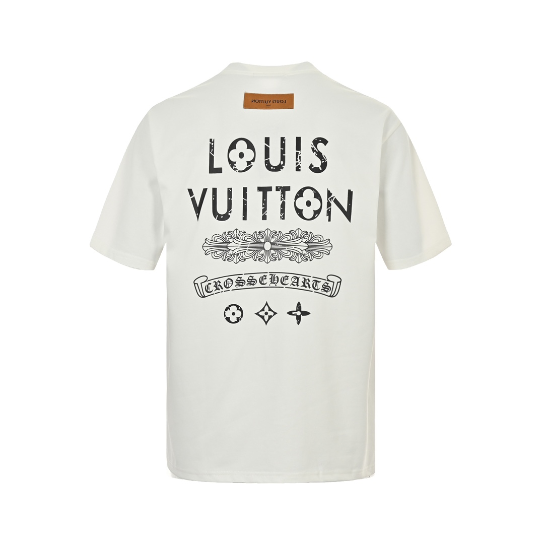 Louis Vuitton & Chrome Hearts 联名款字母印花短袖