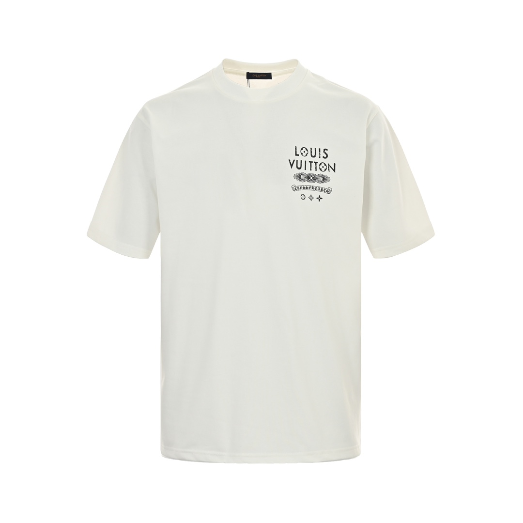 Louis Vuitton & Chrome Hearts 联名款字母印花短袖