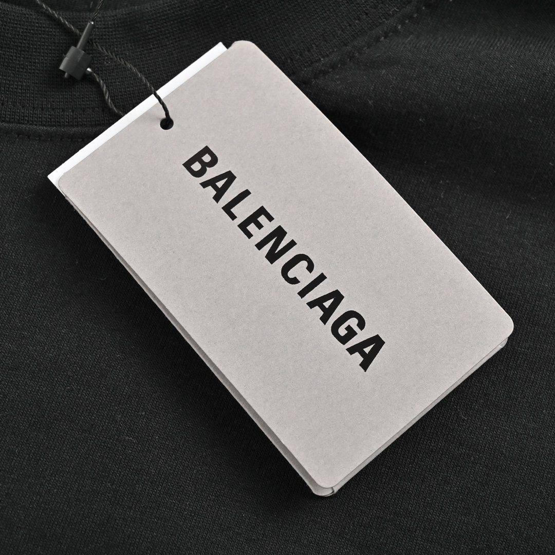 Balenciaga/巴黎世家 Music 胶囊系列龟裂箭头印花短袖