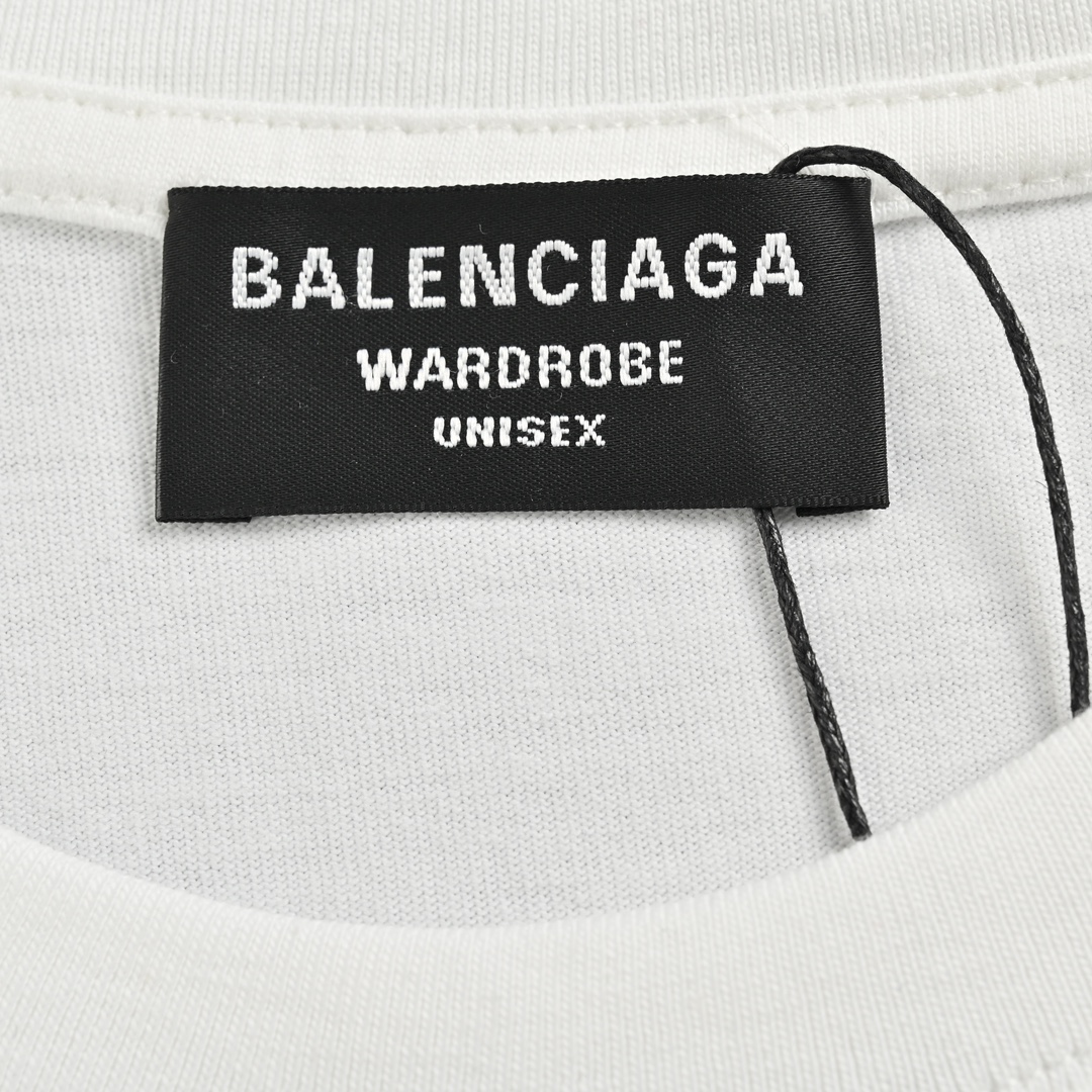 Balenciaga/巴黎世家 24ss 手稿鞋子印花短袖 BLCG巴黎 圆领短袖T恤