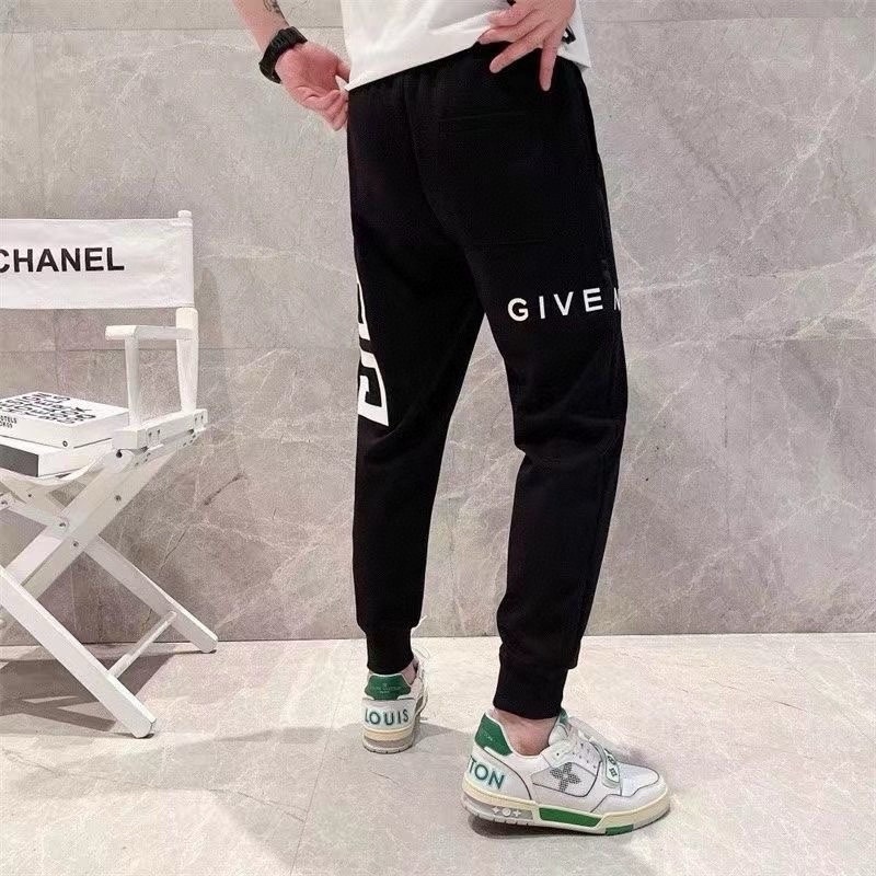 GIVENCHYGivenchy embroidered four-square plaid trousers upper body effect