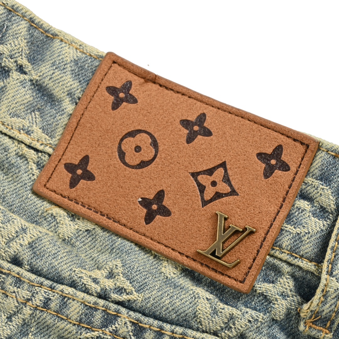 Louis Vuitton/路易威登 满印提花直筒牛仔裤
