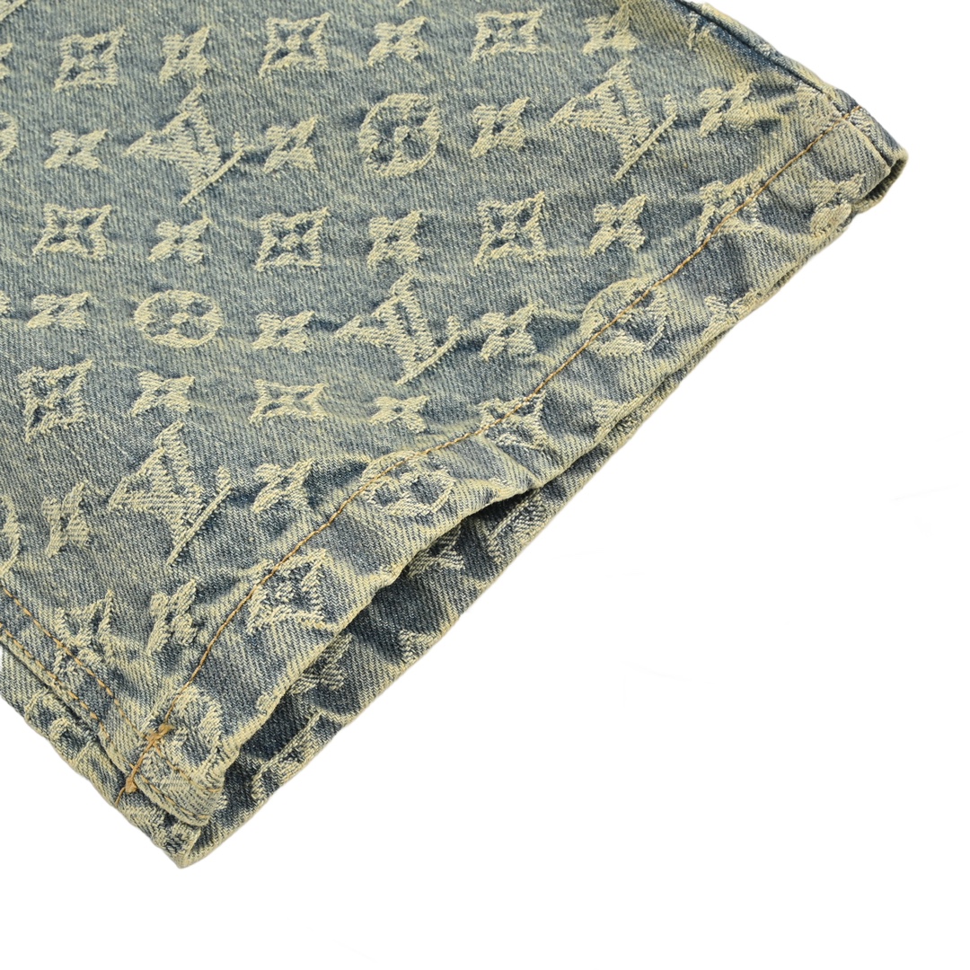 Louis Vuitton/路易威登 满印提花直筒牛仔裤