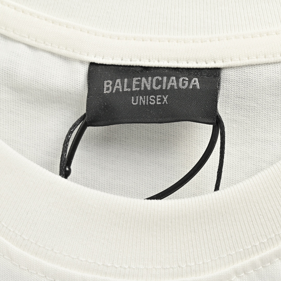 Balenciaga/巴黎世家 22ss 环保标语印花短袖 面料采用260克重精梳棉