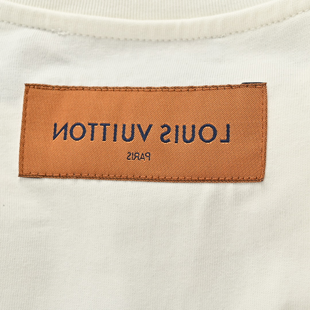 Louis Vuitton/路易威登 24ss 老花皮标假口袋短袖