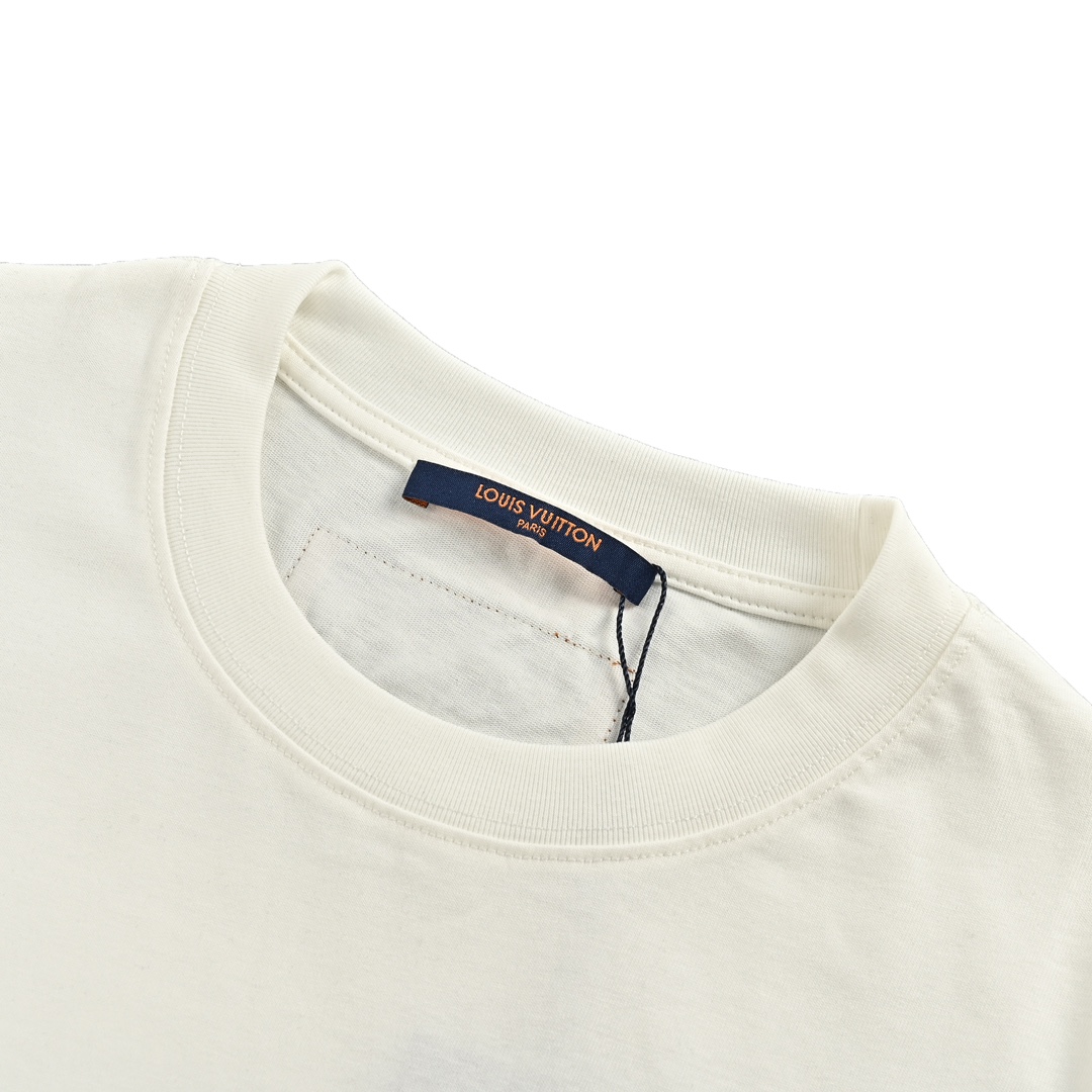 Louis Vuitton/路易威登 24ss 老花皮标假口袋短袖