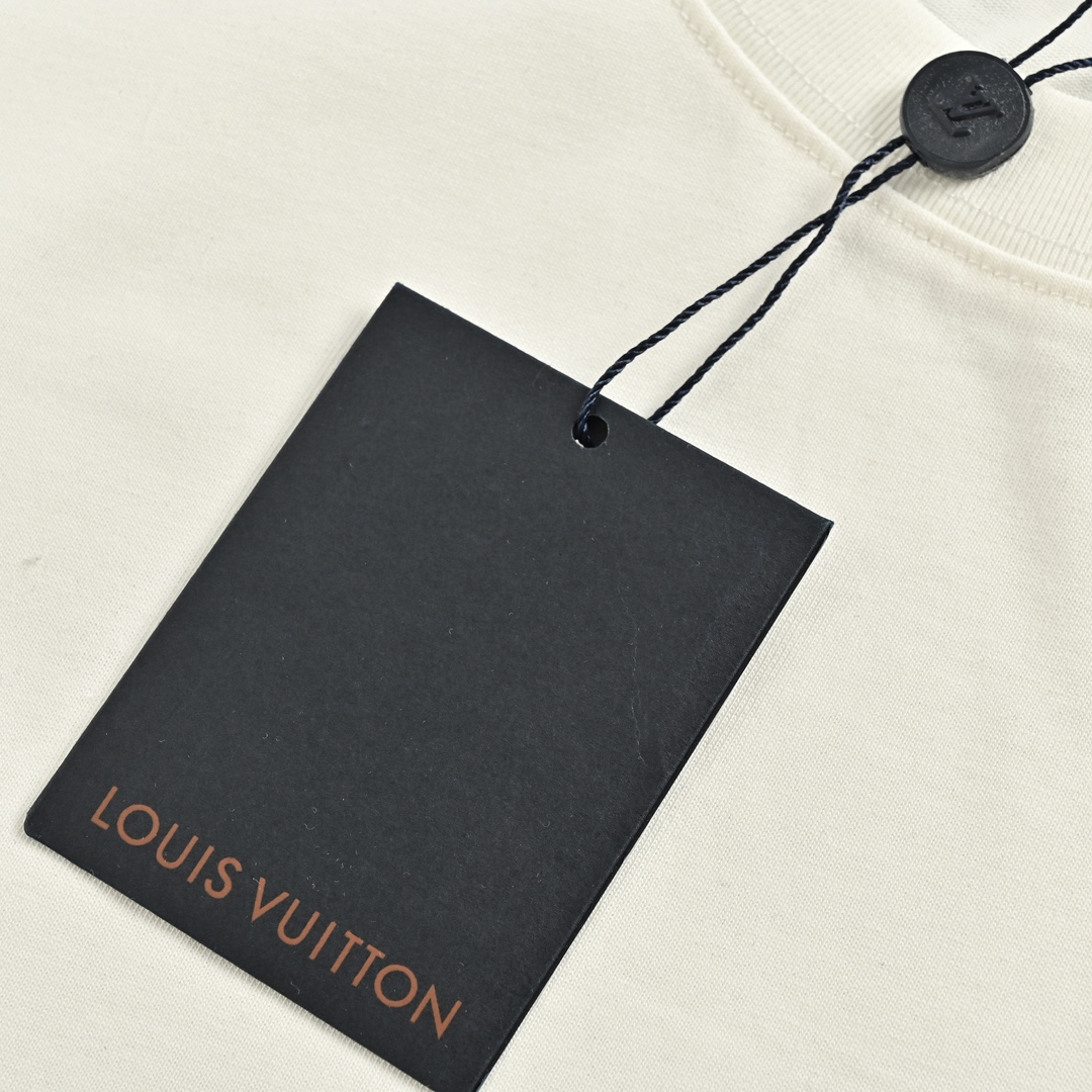 Louis Vuitton/路易威登 24ss 老花皮标假口袋短袖