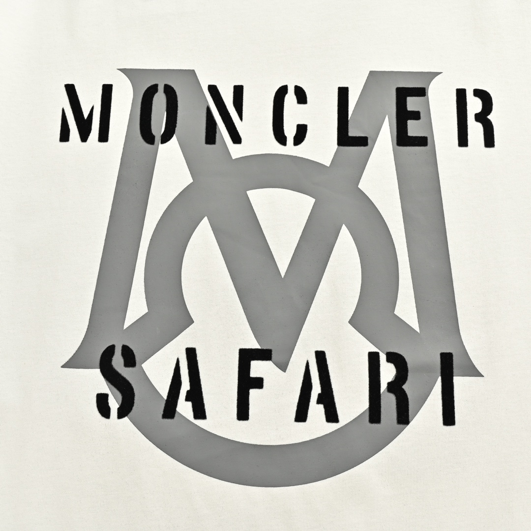 Moncler/蒙口 24ss 植绒字母logo印花短袖