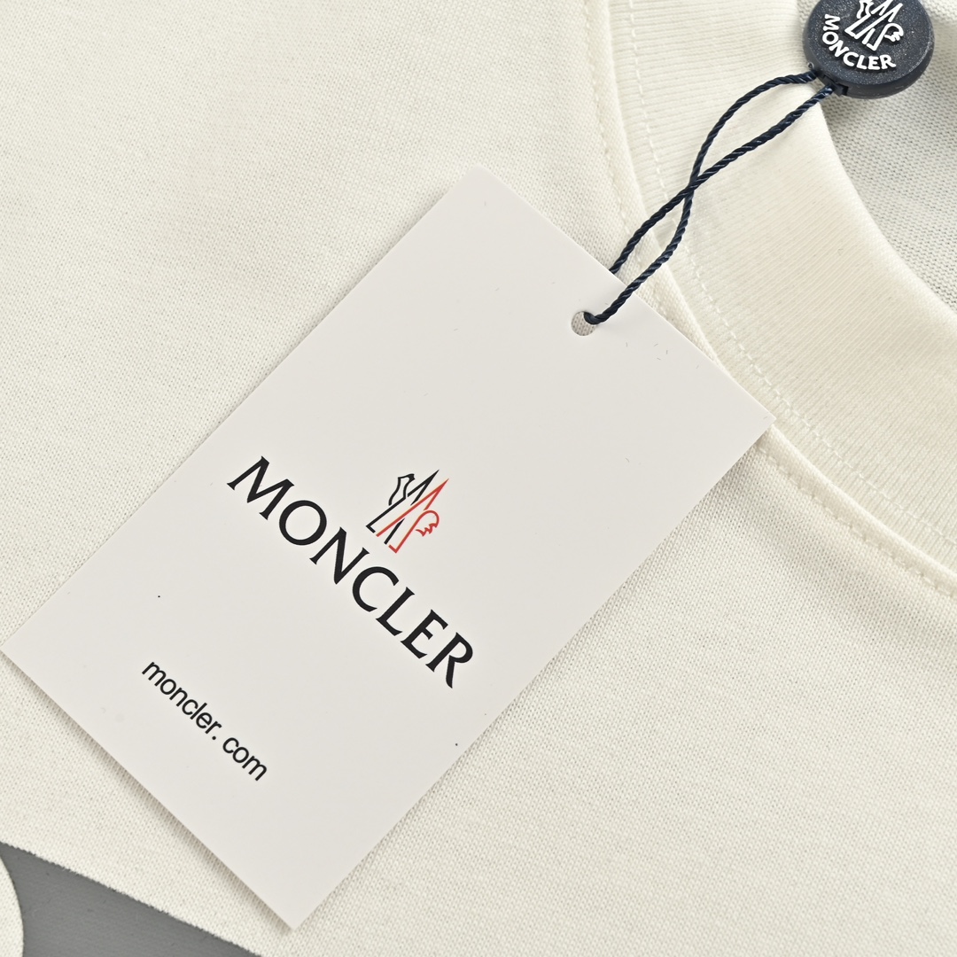 Moncler/蒙口 24ss 植绒字母logo印花短袖