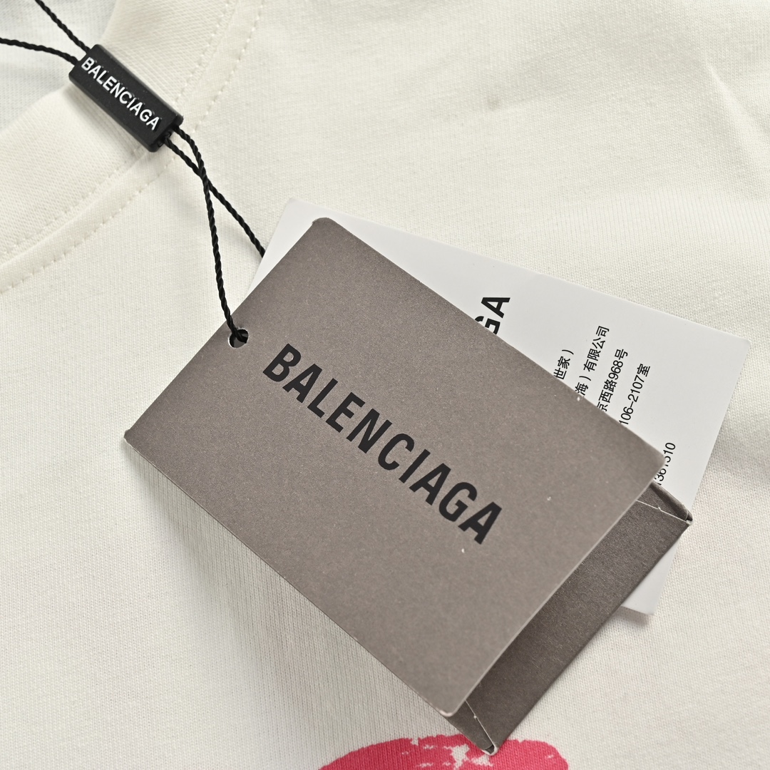 Balenciaga/巴黎世家 24ss 日落铁塔椰树印花短袖