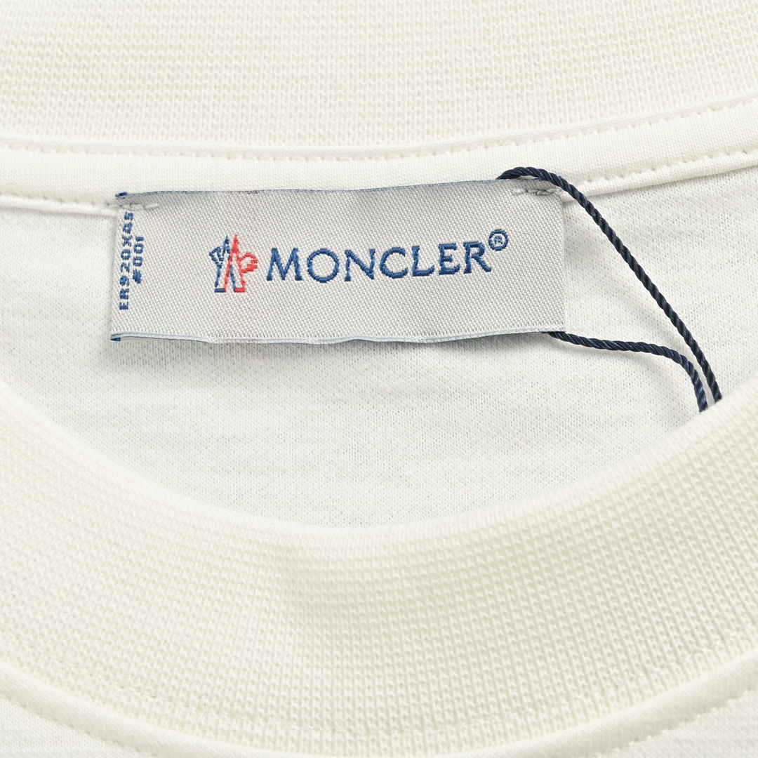 140 Moncler/蒙口 24ss 基础字母logo印花短袖 采用32S双纱平纹 配32S双纱1×1螺纹