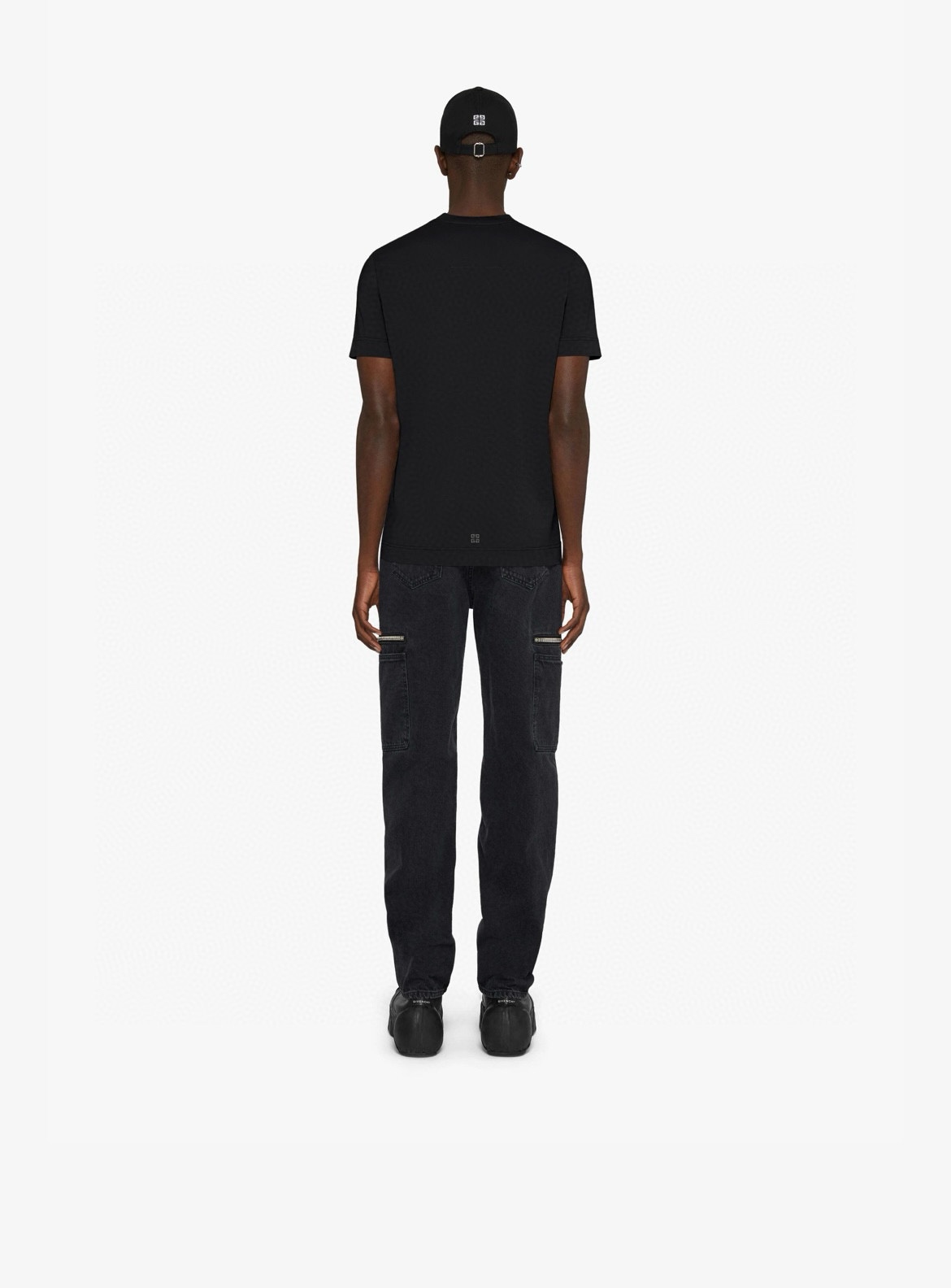 GIVENCHYGivenchy 23ss reflective letter logo short-sleeved upper body effect