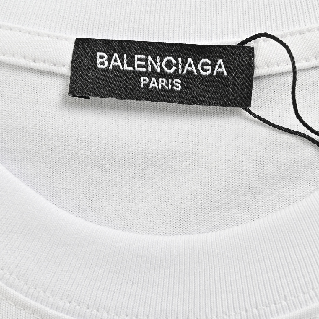 Balenciaga/巴黎世家 24ss 涂鸦字母印花短袖