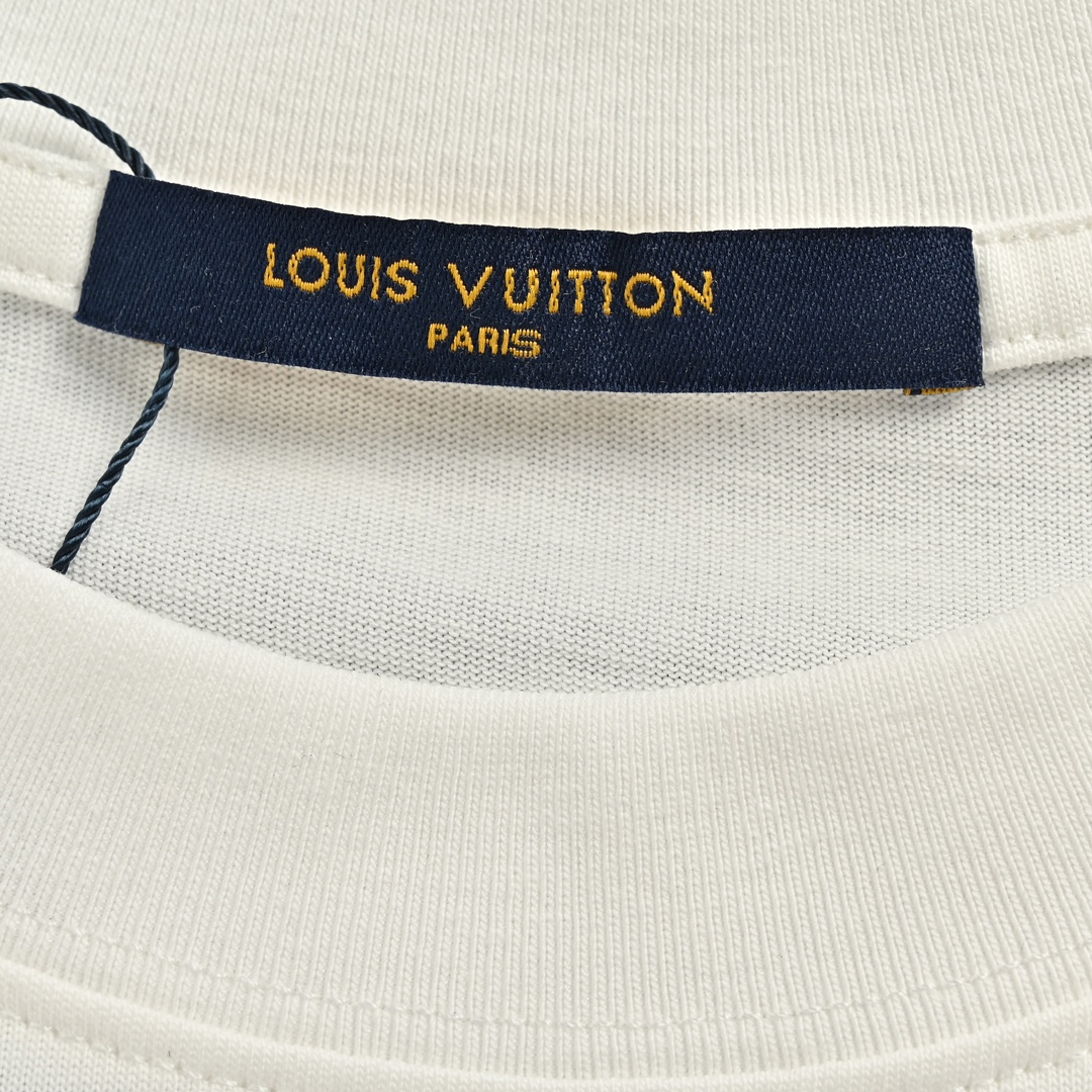 Louis Vuitton/路易威登 24ss 刺绣logo短袖 纯棉双纱面料