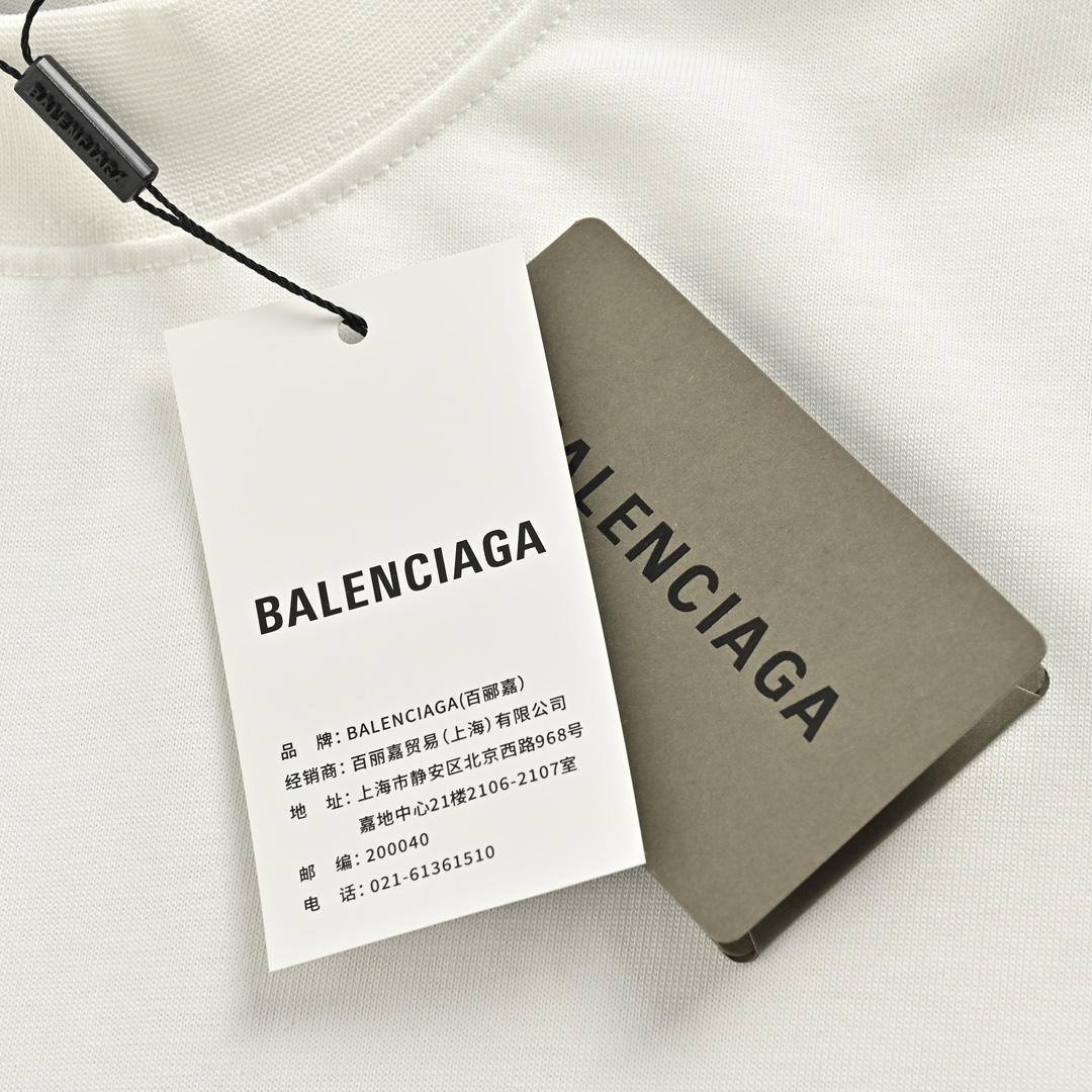 Balenciaga/巴黎世家 24ss 涂鸦拉桨字母印花短袖 巴黎世家Balenciaga.涂鸦拉桨印花款