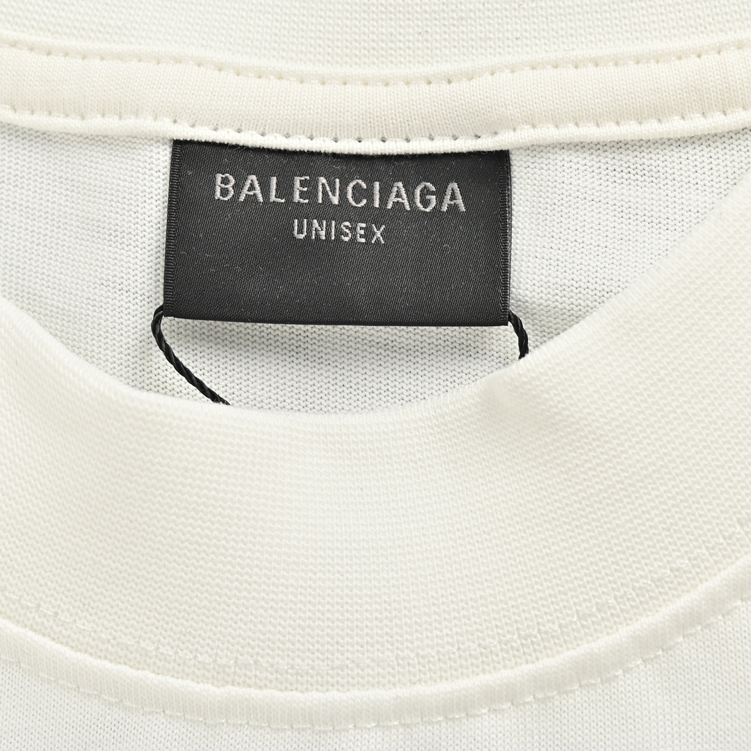 Balenciaga/巴黎世家 24ss 涂鸦拉桨字母印花短袖 巴黎世家Balenciaga.涂鸦拉桨印花款