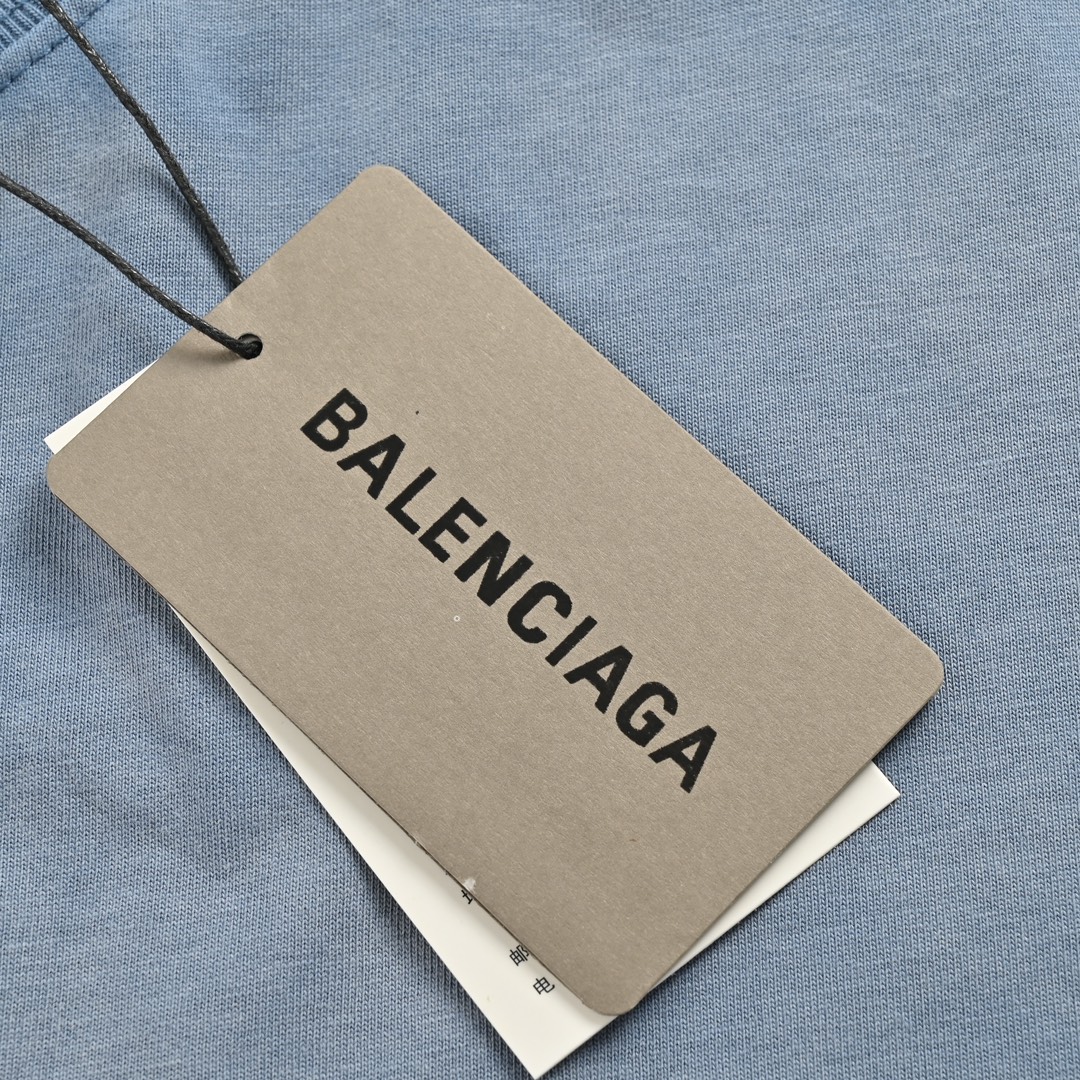 Balenciaga/巴黎世家 24ss 前后3M刺绣短袖进口刺绣技术