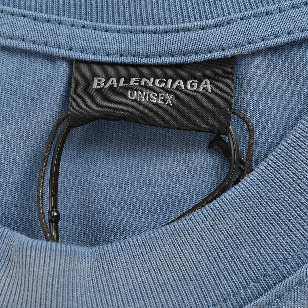 Balenciaga/巴黎世家 24ss 前后3M刺绣短袖进口刺绣技术