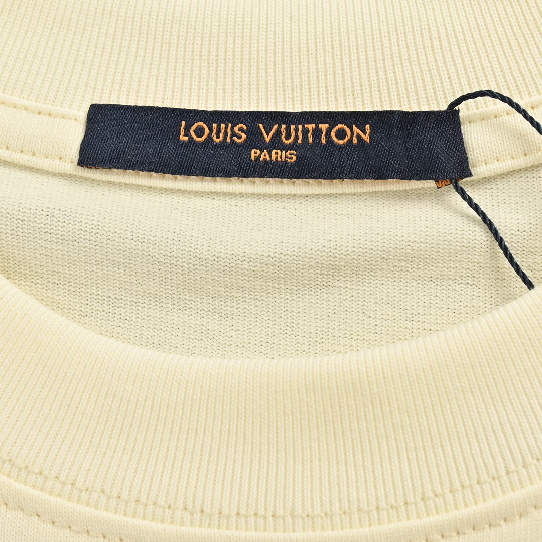 Louis Vuitton/路易威登 24ss 酒红签名字母刺绣短袖