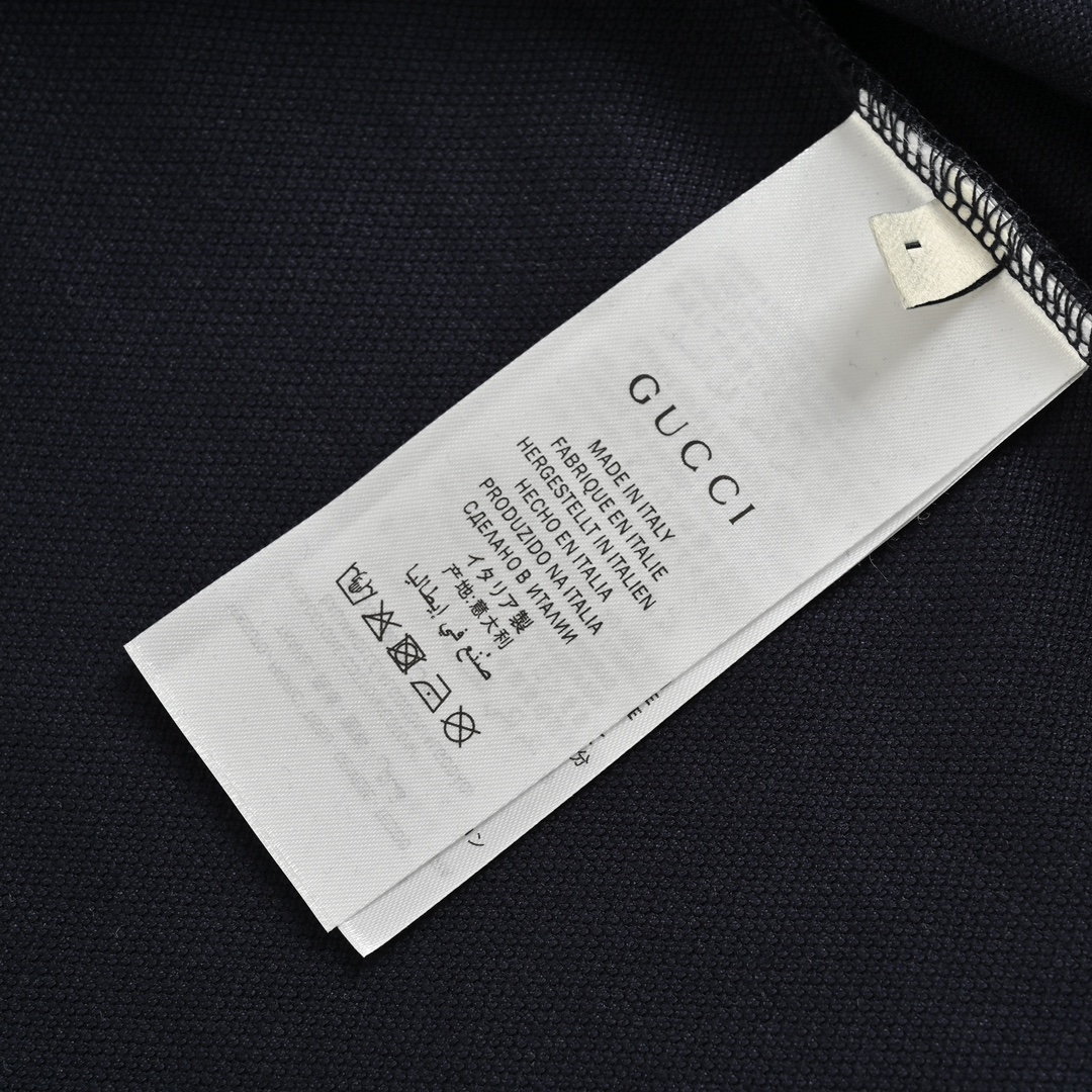 Gucci/古驰 24ss 胸口镶嵌双G刺绣Polo短袖