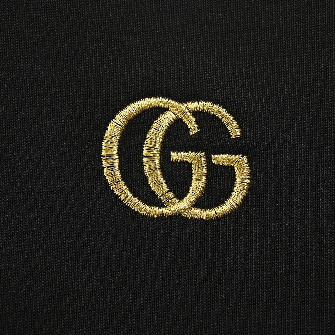 Gucci/古驰 22ss 双G金标刺绣短袖