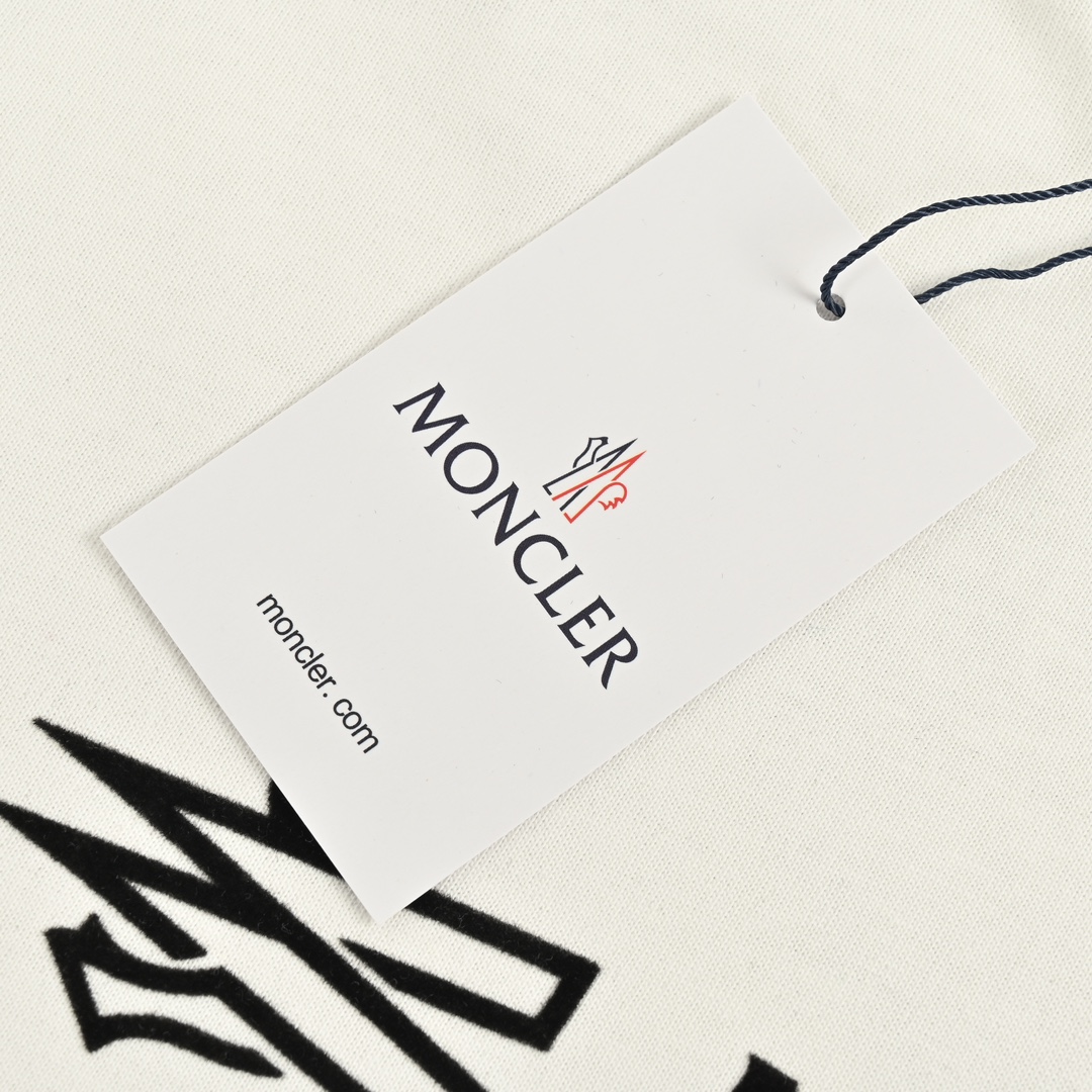 140 Moncler/蒙口 24ss 植绒字母logo短袖 采用32S双纱平纹