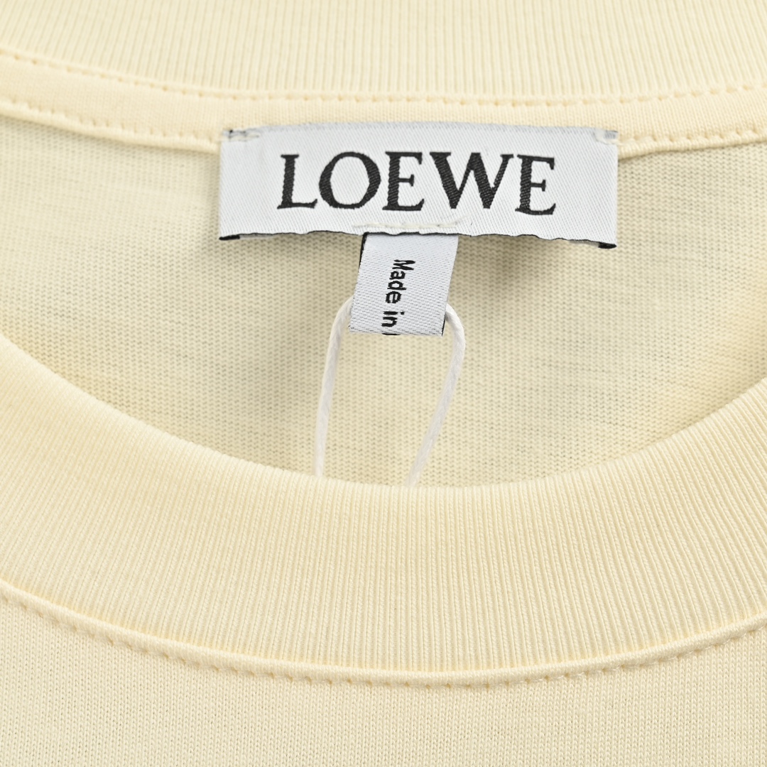 Loewe/罗意威 压花徽标皮牌口袋短袖