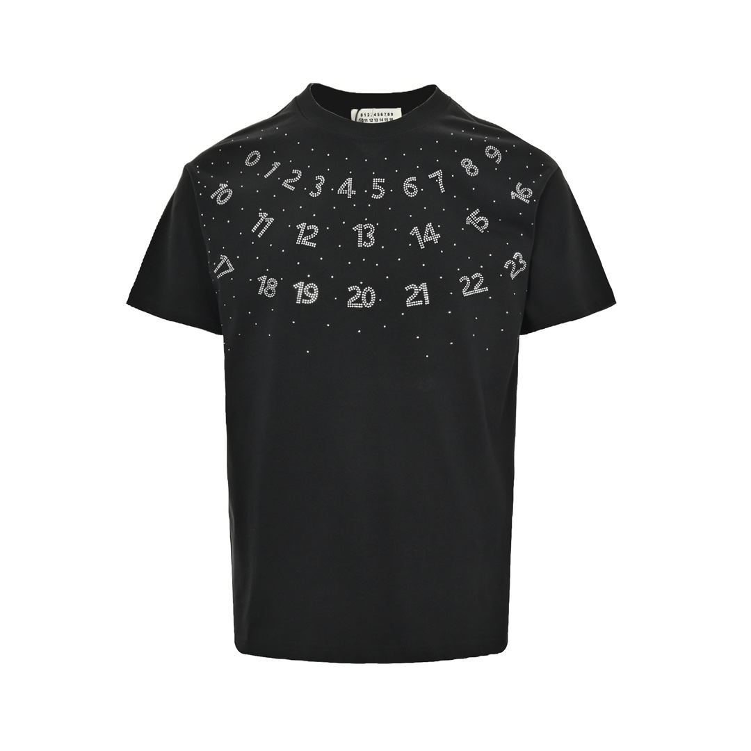 Maison Margiela Odzież T-Shirt Unisex Bawełna podwójna przędza Kolekcja wiosenno-letnia Fashion Krótki rękaw