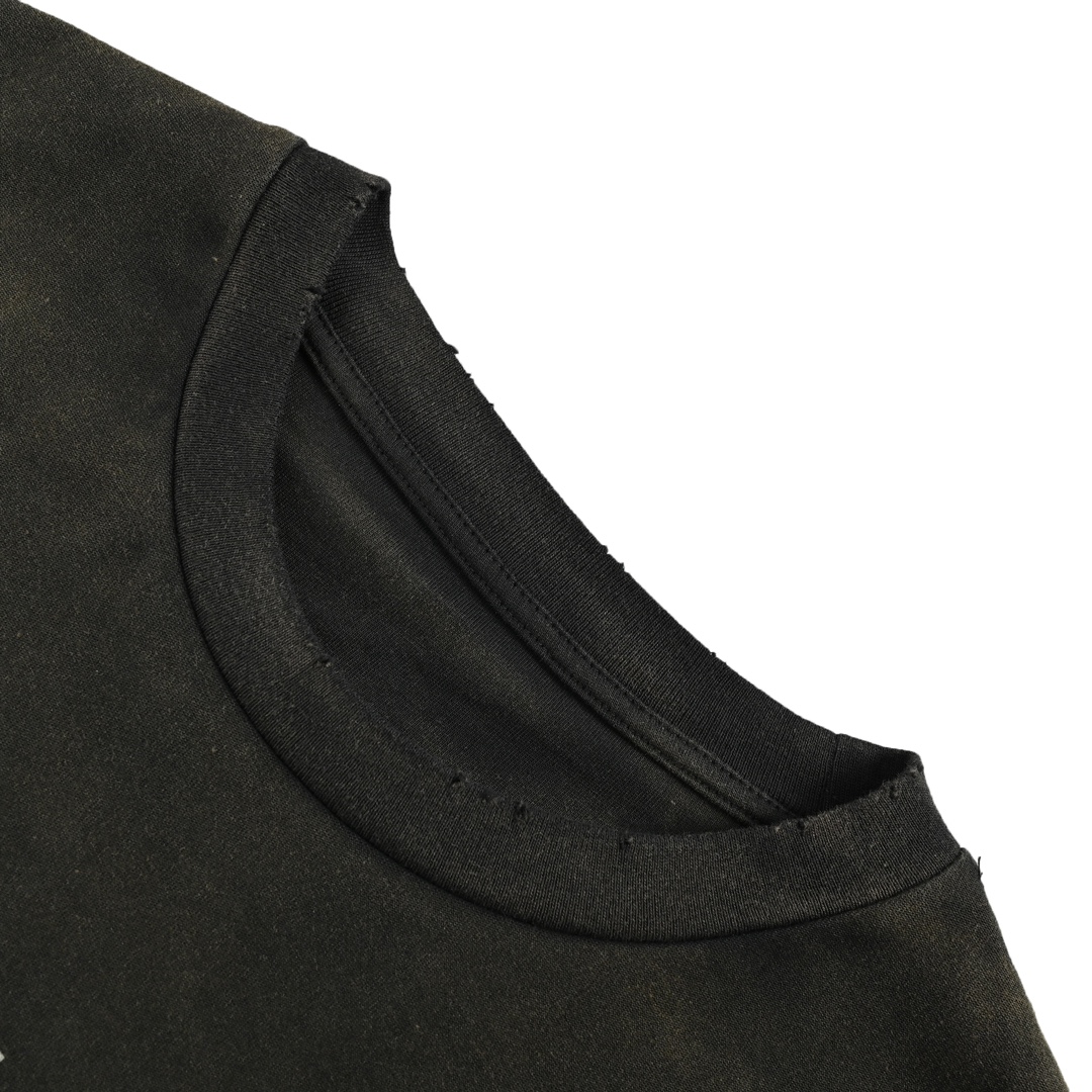 ACNE 24ss 渐变斑驳字母印花短袖 面料是定制定染的32支230g原版双纱米兰棉