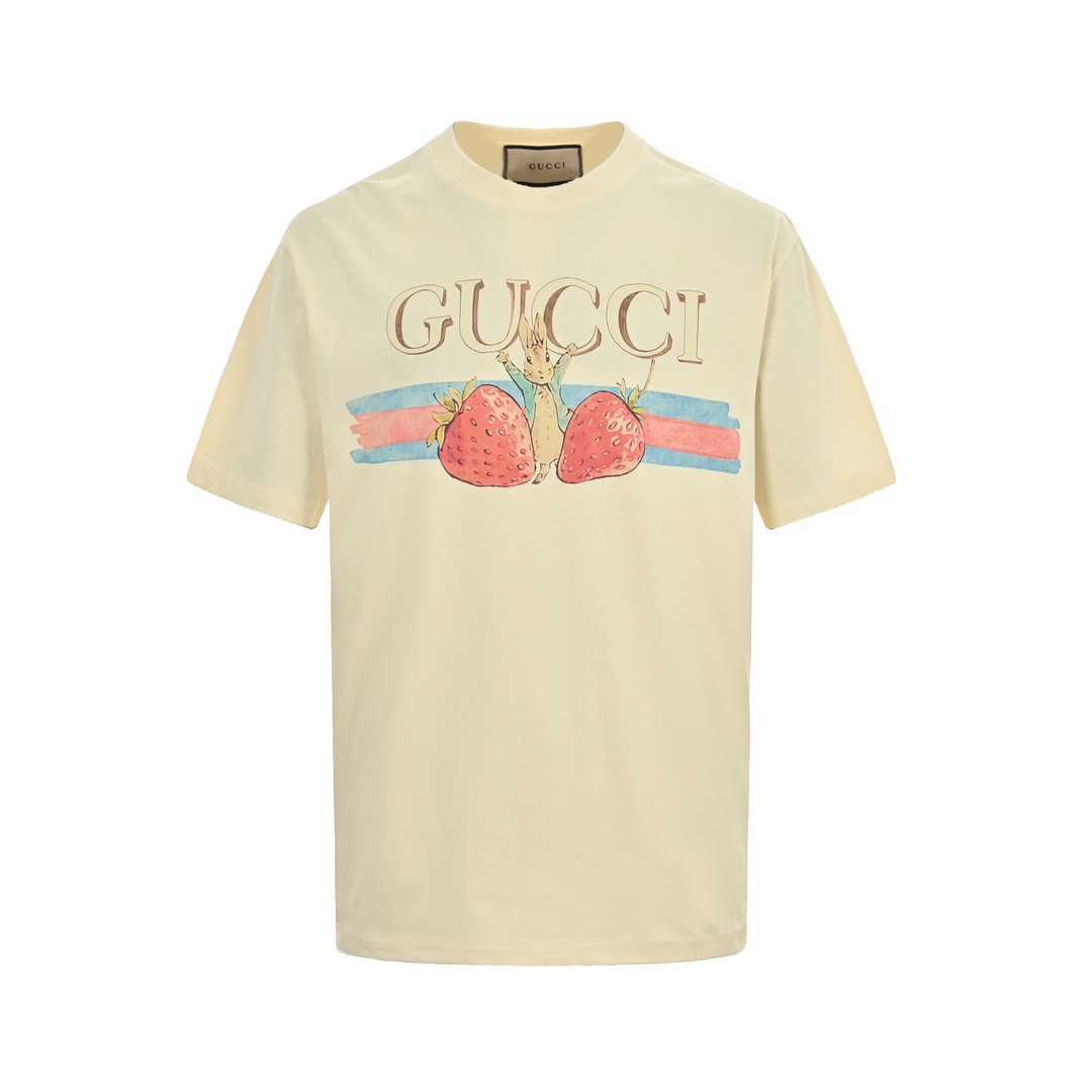 Gucci/古驰 24ss 彼得兔系列印花短袖 2024早春系列高克重短袖 324110003