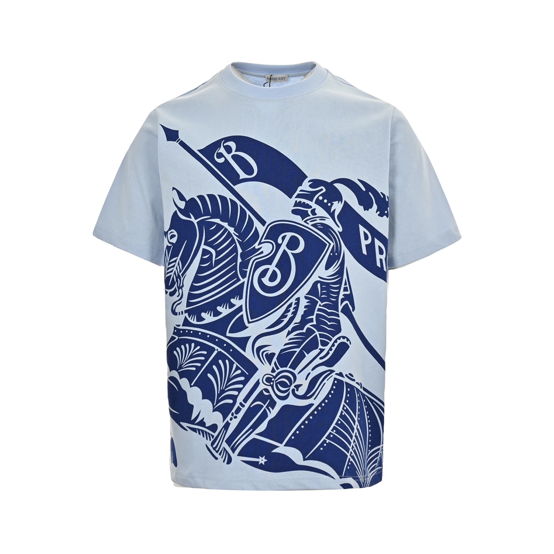 Burberry Odzież T-Shirt Replica projektantów 7 -gwiazdkowych
 Drukowanie Bawełna Dzianiny Krótki rękaw
